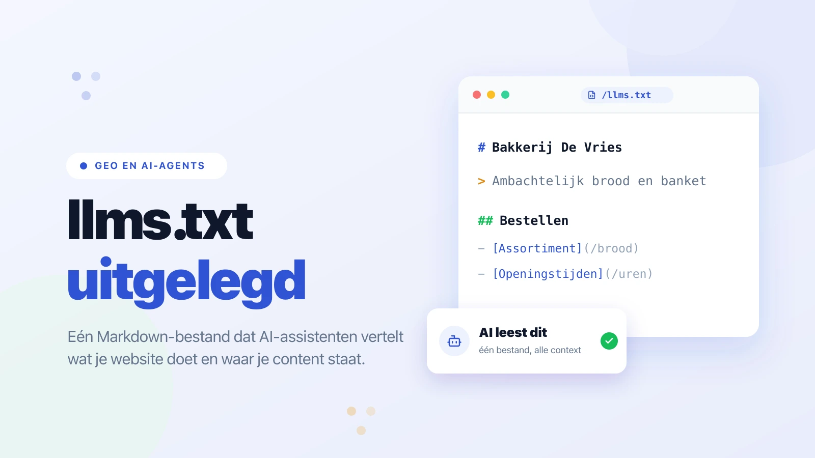 Wat llms.txt is en of je het echt nodig hebt