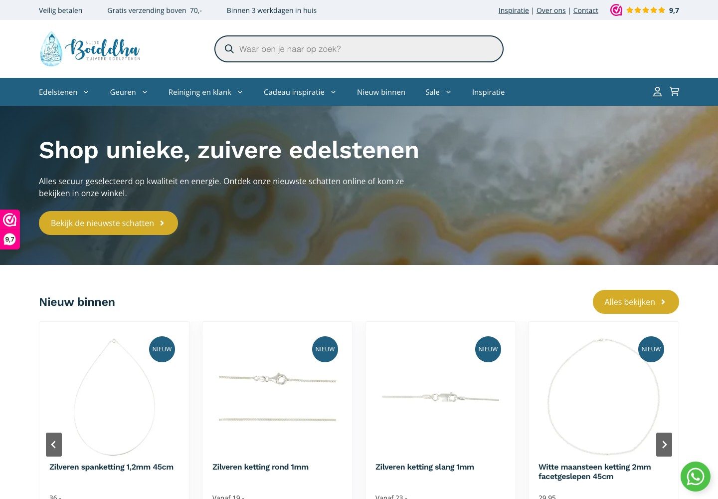 De website van Blije Boeddha