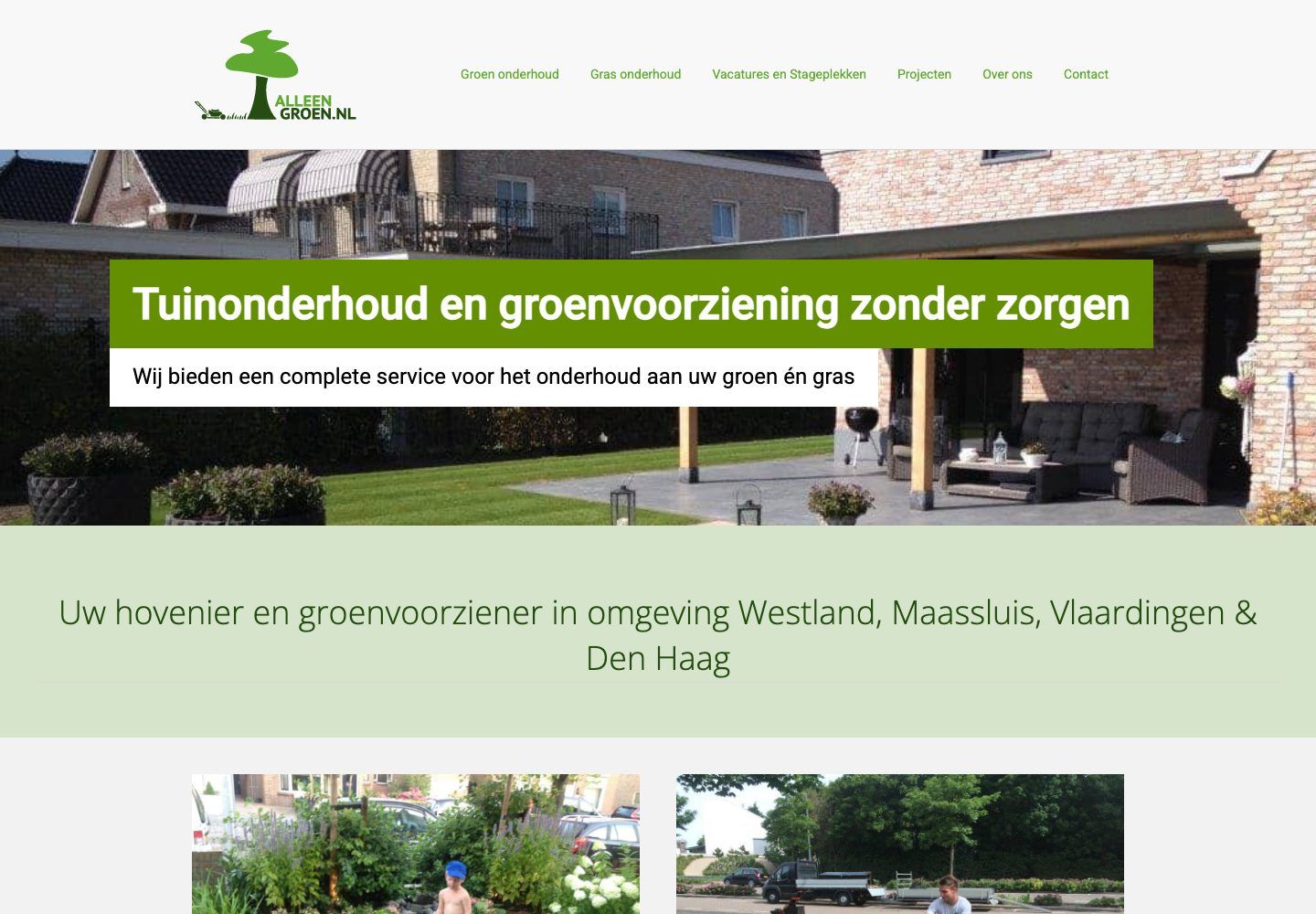 De website van Hoveniersbedrijf Gerrit Snijders