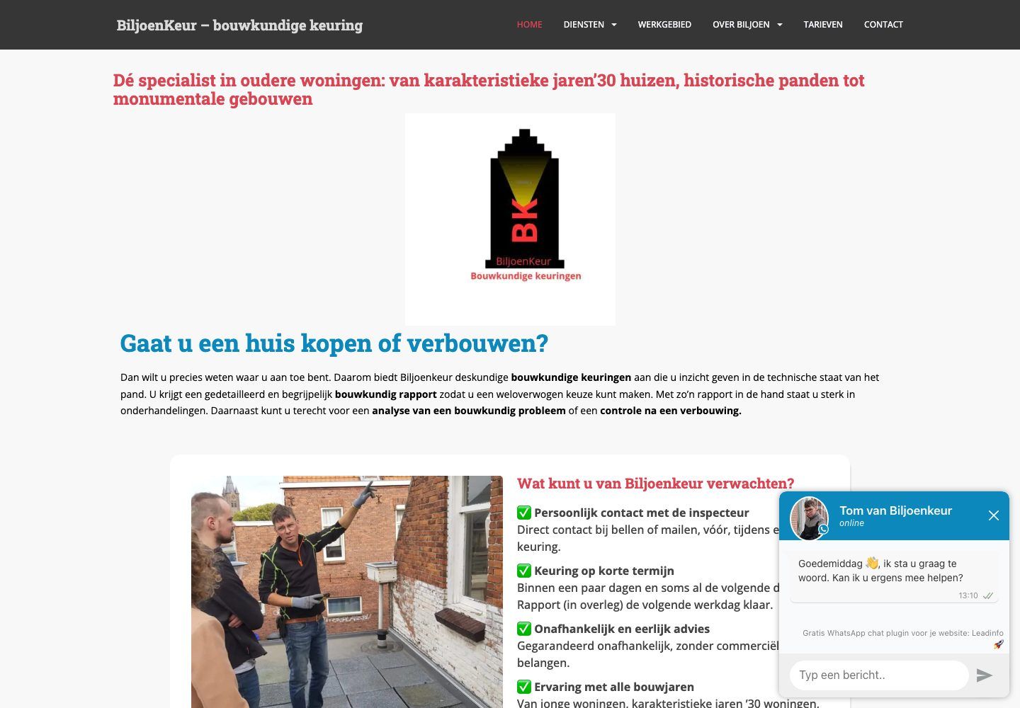 De website van Biljoenkeur