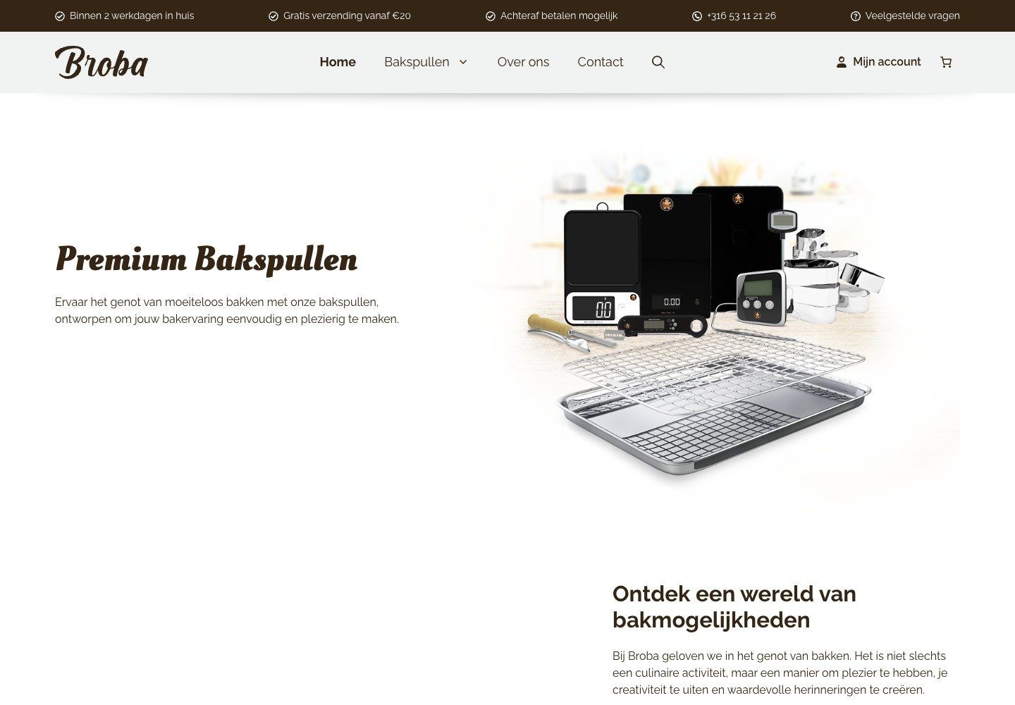 De website van Broba