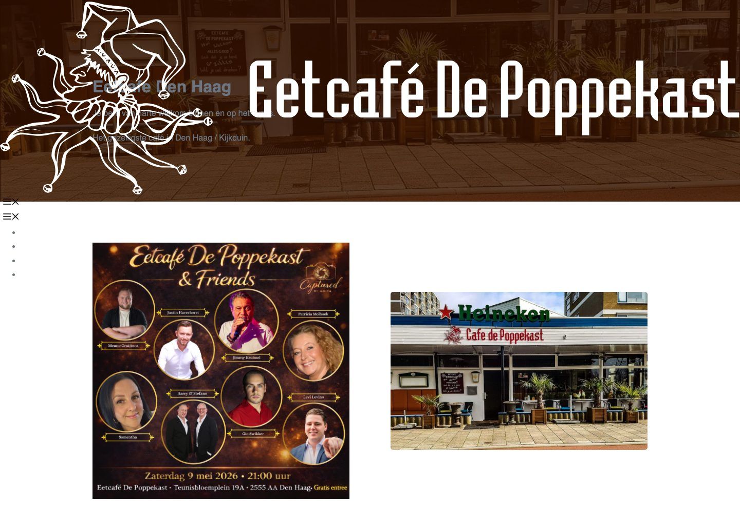 De website van Eetcafé de Poppekast