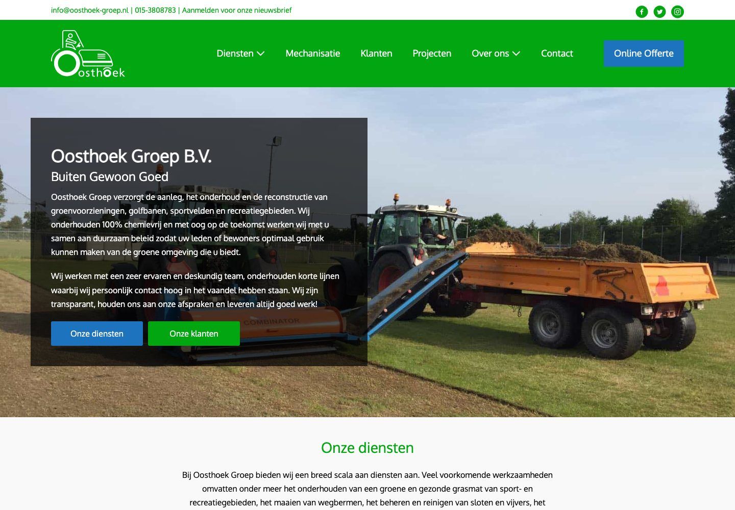 De website van Oosthoek Groep
