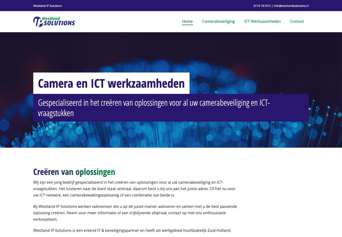 De website van Westland IP Solutions